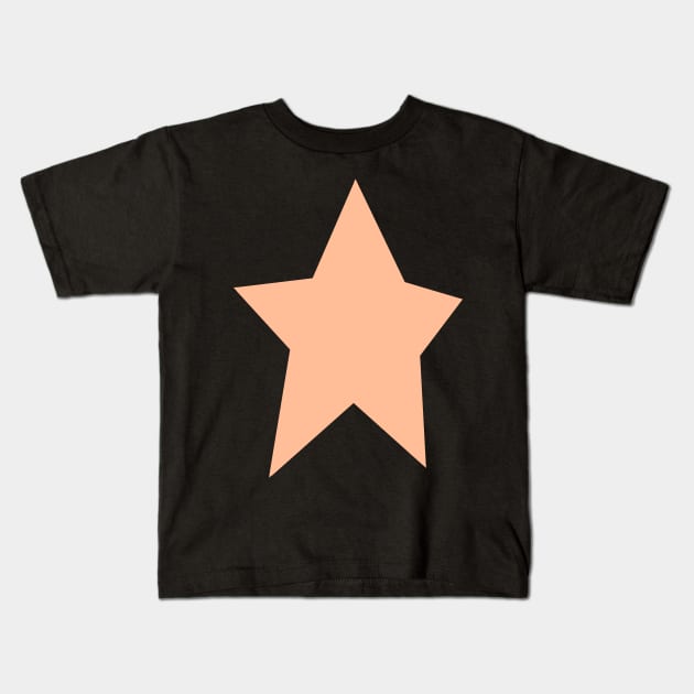 Star 5 Peach Fuzz Pantone Color of the Year 2024 Kids T-Shirt by ellenhenryart